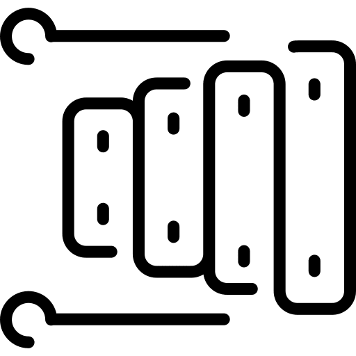 Xylophone music instrument music and multimedia percussion instrument icon Xylophone music instrument music and multimedia percussion instrument icon