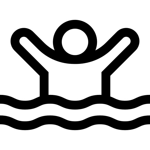 Aerobics water sports and competition weightlifting icon