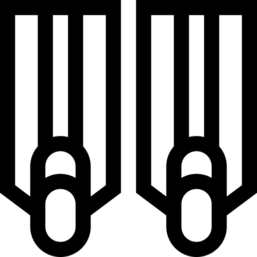 Fins water sports sport equipment sports and competition icon