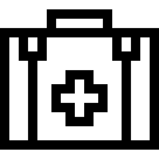 First aid kit sports and competition hospital medicine icon