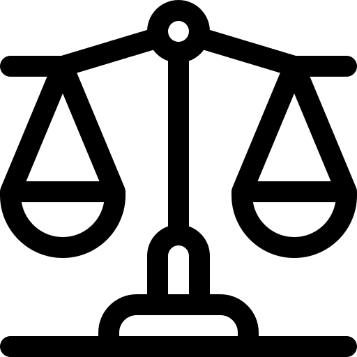 Law truth justice justice scale icon