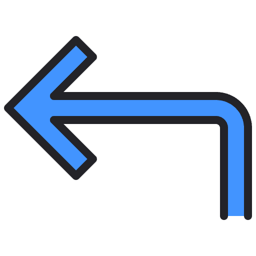 Left direction sign turn icon Left direction sign turn icon