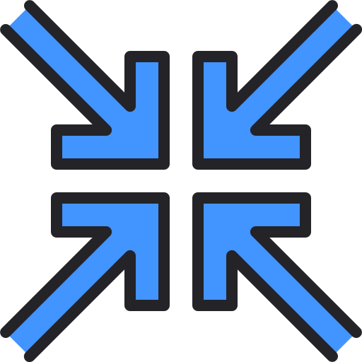 Shrink arrows reduce center icon Shrink arrows reduce center icon