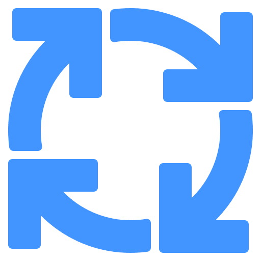 Circle arrows circle arrows arrows rotation icon