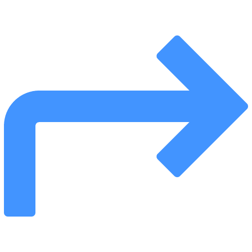 Right direction arrows turn icon Right direction arrows turn icon