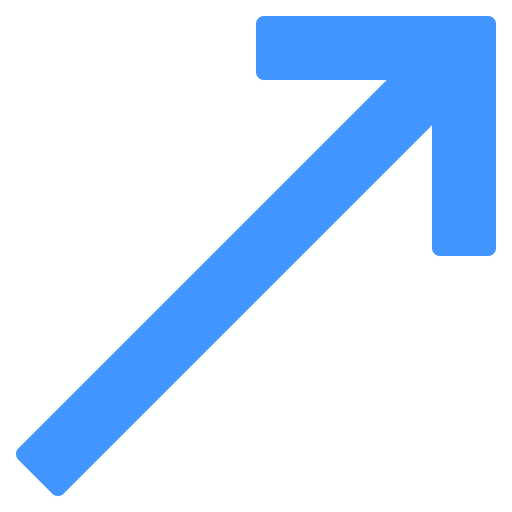 Top right directional sign diagonal arrow arrows icon