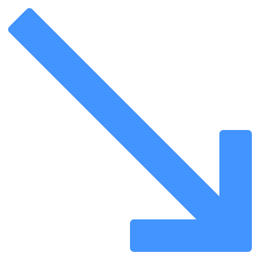 Down right direction orientation arrows icon Down right direction orientation arrows icon