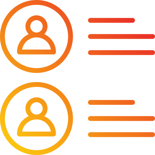 Contact list configuration user profile icon