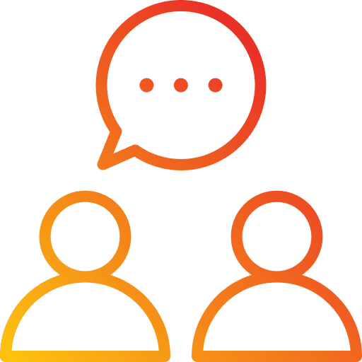 Chat friend communications counselling icon