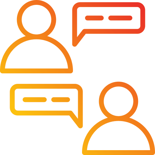 Discussion communications brainstorm consultation icon Discussion communications brainstorm consultation icon