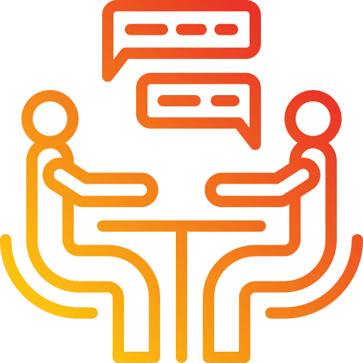 Discussion interview consultation discussion icon