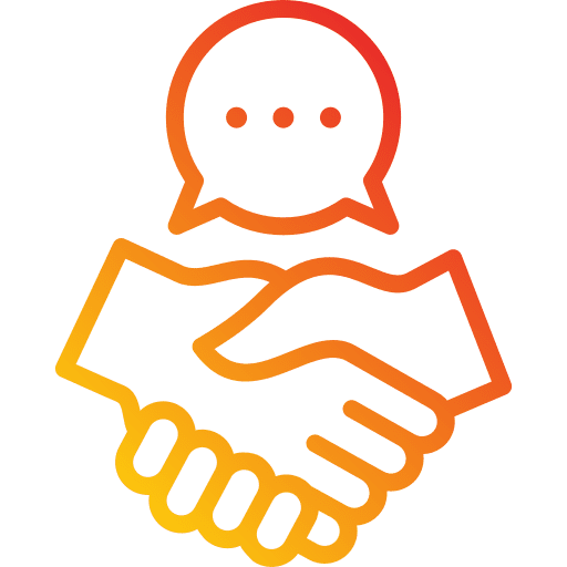 Handshake discussion agreement hands and gestures icon
