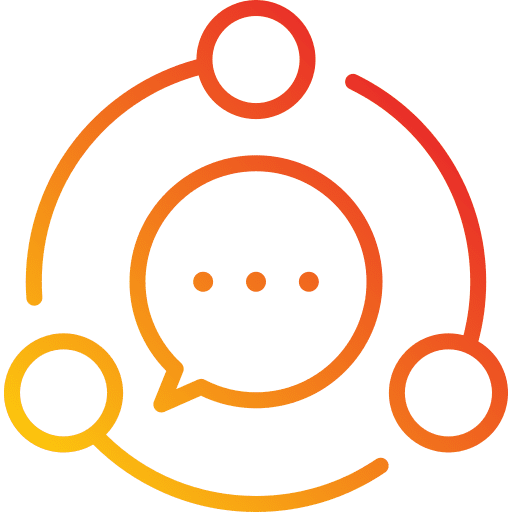 Social media chat circle social network icon