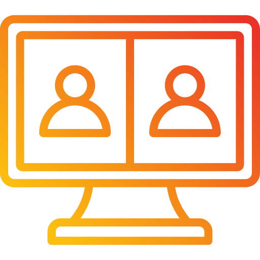 Discussion monitor online conference icon Discussion monitor online conference icon