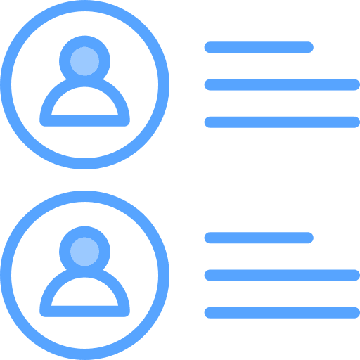 Contact list profile detail contact list icon