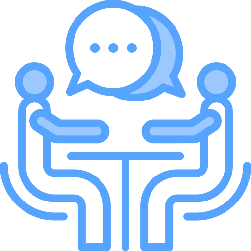 Discussion consultation meeting interview icon
