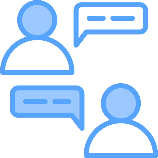 Discussion consulting friend communications icon