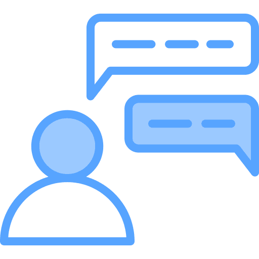 Discussion counselling dialogue communications icon