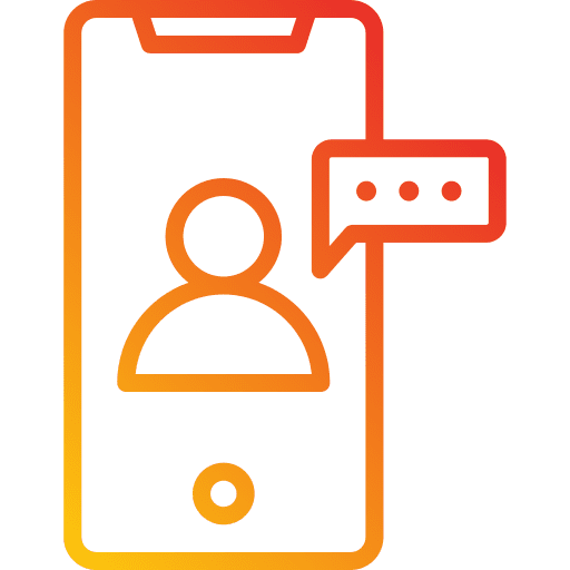 Smartphone data chat speech icon Smartphone data chat speech icon