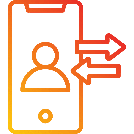 Smartphone electronics left and right arrows traffic icon Smartphone electronics left and right arrows traffic icon