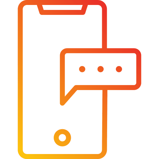 Smartphone speech bubble cellphone mobile phone icon Smartphone speech bubble cellphone mobile phone icon