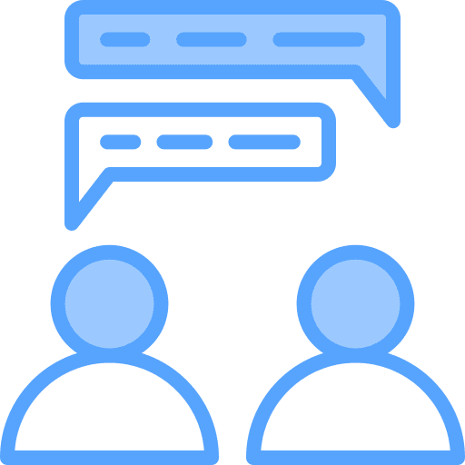 Discussion brainstorm counselling conversation icon