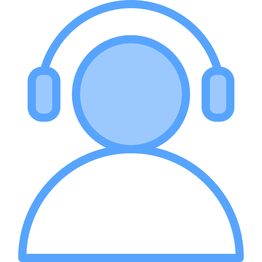 Headset technical support call customer support icon