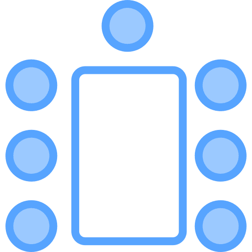 Meeting room chairs room office icon