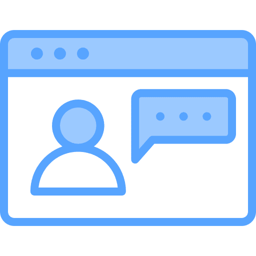 Browser user interface chat icon