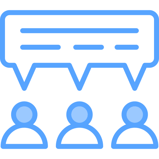 Discussion consulting conversation friend icon