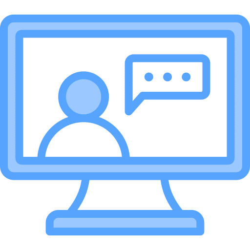 Monitor data user video call icon