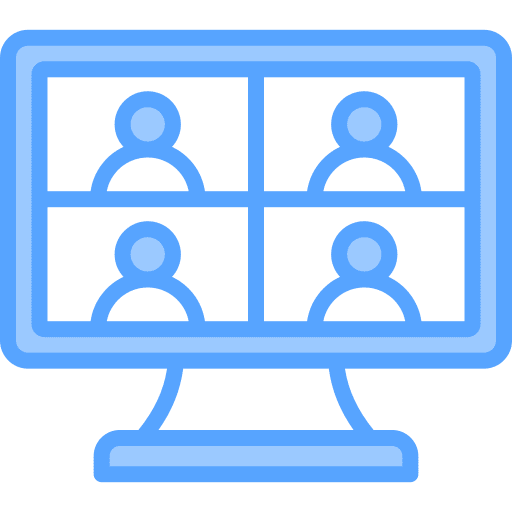 Online meeting online meeting video conference monitor icon