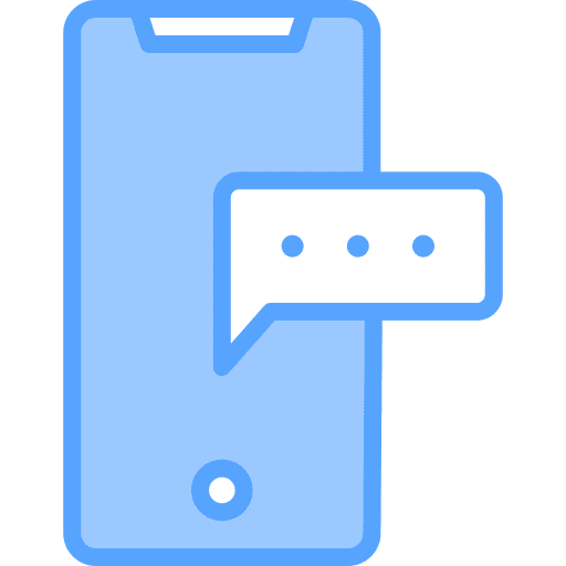Smartphone chat bubble cellphone mobile phone icon