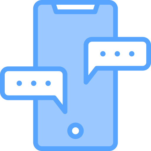 Smartphone chatting online online chat icon
