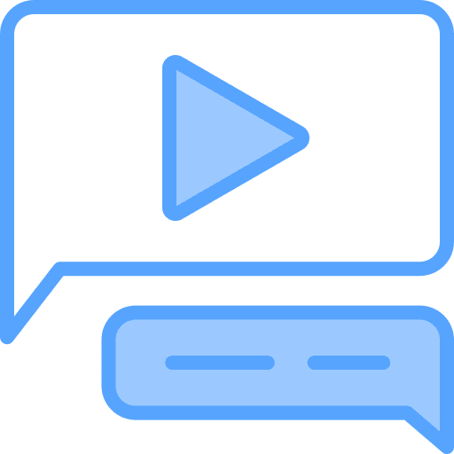 Video video chat talk streaming icon