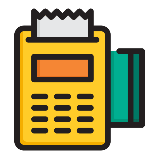 Credit card pos terminal credit card electronics icon