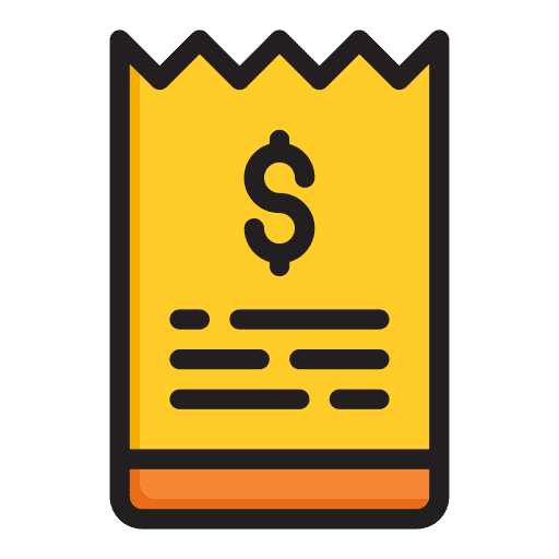 Invoice receipt payment commerce and shopping icon