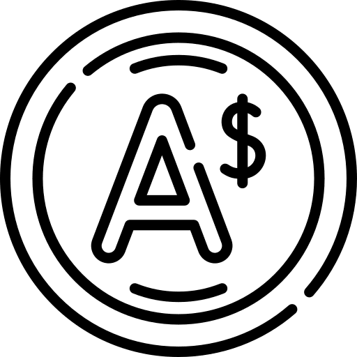 Australian dollar australia business and finance money icon