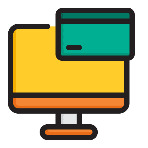 Credit card business and finance online payment computer icon Credit card business and finance online payment computer icon