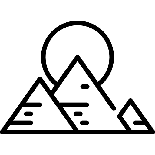 Egypt pyramid architecture and city ancient pyramids icon