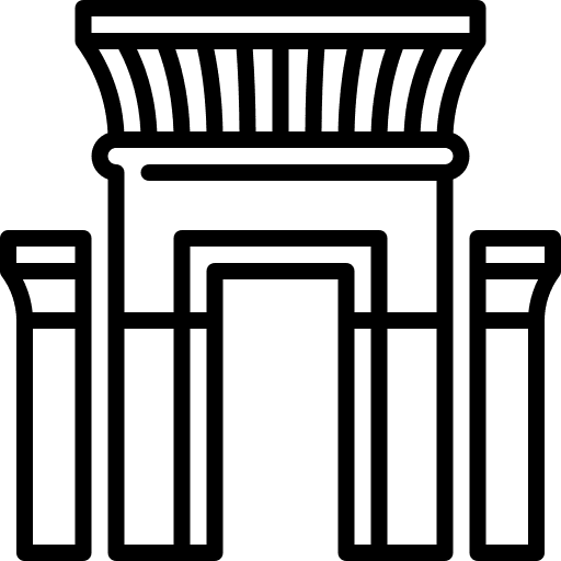 Persepolis gate ancient architecture and city icon