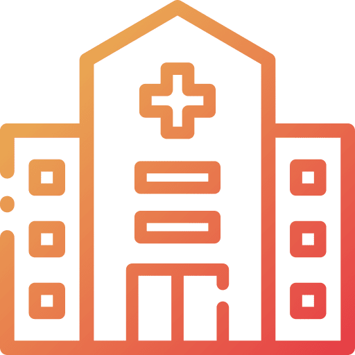 Hospital architecture and city buildings medical icon Hospital architecture and city buildings medical icon