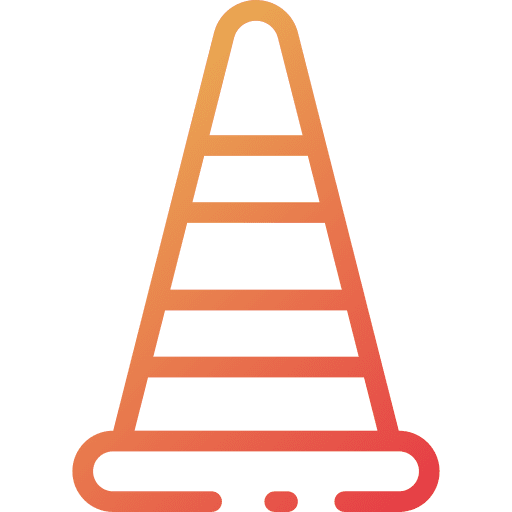 Traffic cone signaling industry labour day icon Traffic cone signaling industry labour day icon