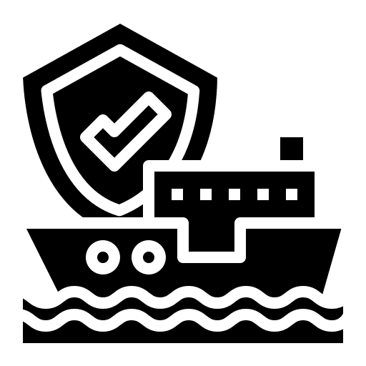 Logistics delivery sailboat marine logistics delivery icon