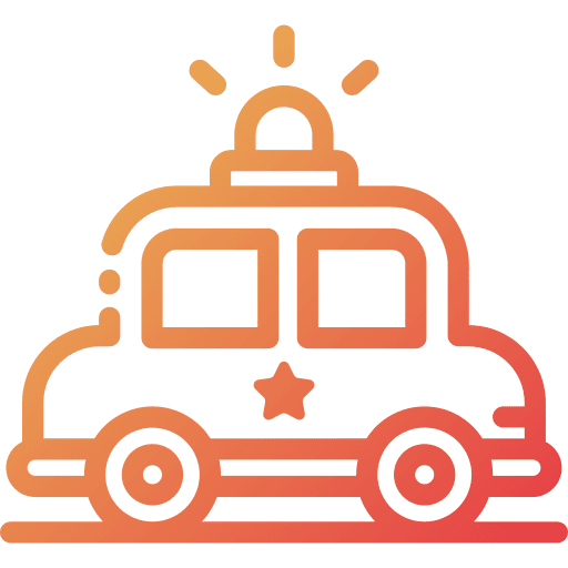 Police car security service emergency icon Police car security service emergency icon