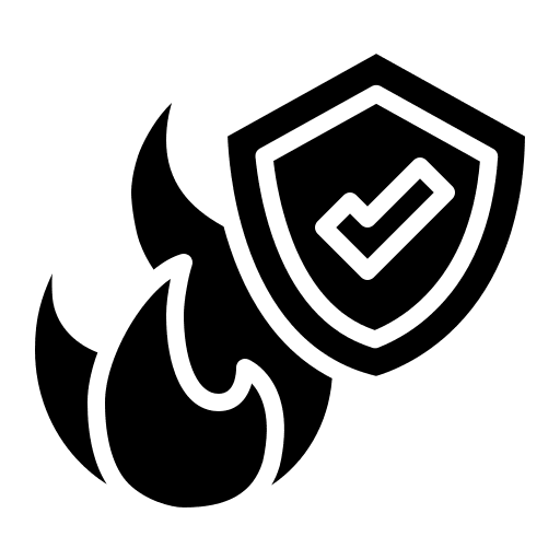 Conflagration flame burn protected icon