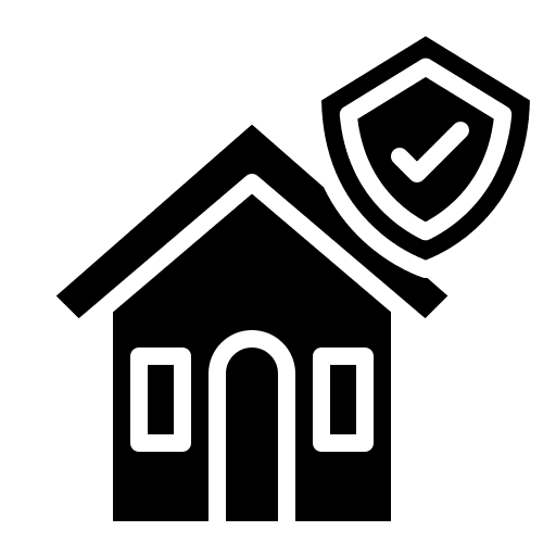 Home insurance protected real estate home insurance icon Home insurance protected real estate home insurance icon