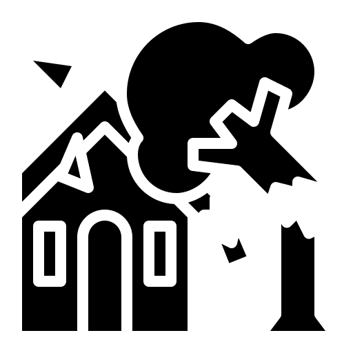 Natural disaster house dangerous real estate icon Natural disaster house dangerous real estate icon