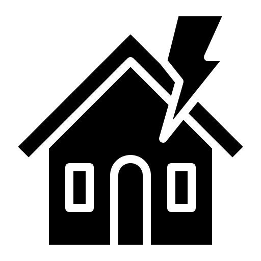 Natural disaster insurance dangerous electricity icon Natural disaster insurance dangerous electricity icon