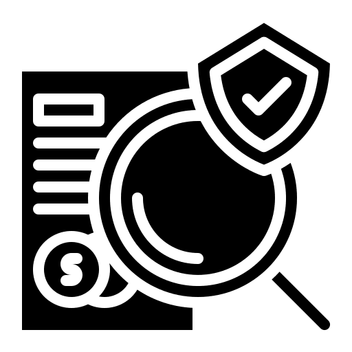 Searching option insurance agent security shield icon Searching option insurance agent security shield icon